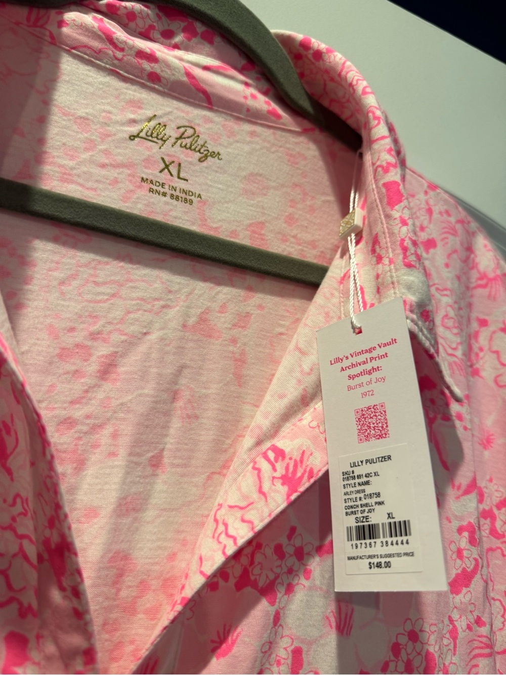 NWT! Lilly Pulitzer Arley Floral Print Sleeveless Shirtdress in XL - Picture 3 of 11